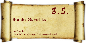 Berde Sarolta névjegykártya